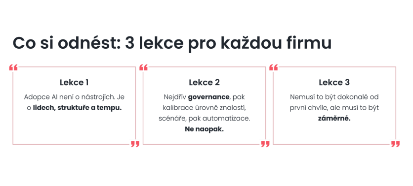 3 lekce z AI adopci